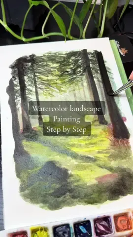 Usually I want to use the least amount of brushes on my paintings just because I’m lazy. But @goldenmapleofficial sent me this se of 10 amazing brushes of different kinds and sizes, so I had to test them all on this painting. And it was so much easier achieving the texture I wanted with them, instead of only using 3 sizes of round brushes like I normally do! I’m so happy with this set and can’t wait to make more watercolor pieces with it! Stay tune for more complete tutorials soon! #watercolorpainting #arttok #artsupplies #landscapepainting #goldenmaple 