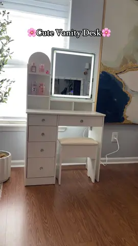 Cute Vanity Desk🌸 #makeupvanity #vanity #tiktokshoplabordaysale 