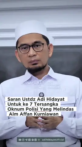Tanggapan dan Saran UAH (Ustadz Adi Hidayat) Persoalan Almarhum Affan Kurniawan yang di Tabrak dan di Lindas 7 Oknum Polusi #clips #ustadzadihidayat #uah #affankurniawan #polisi 