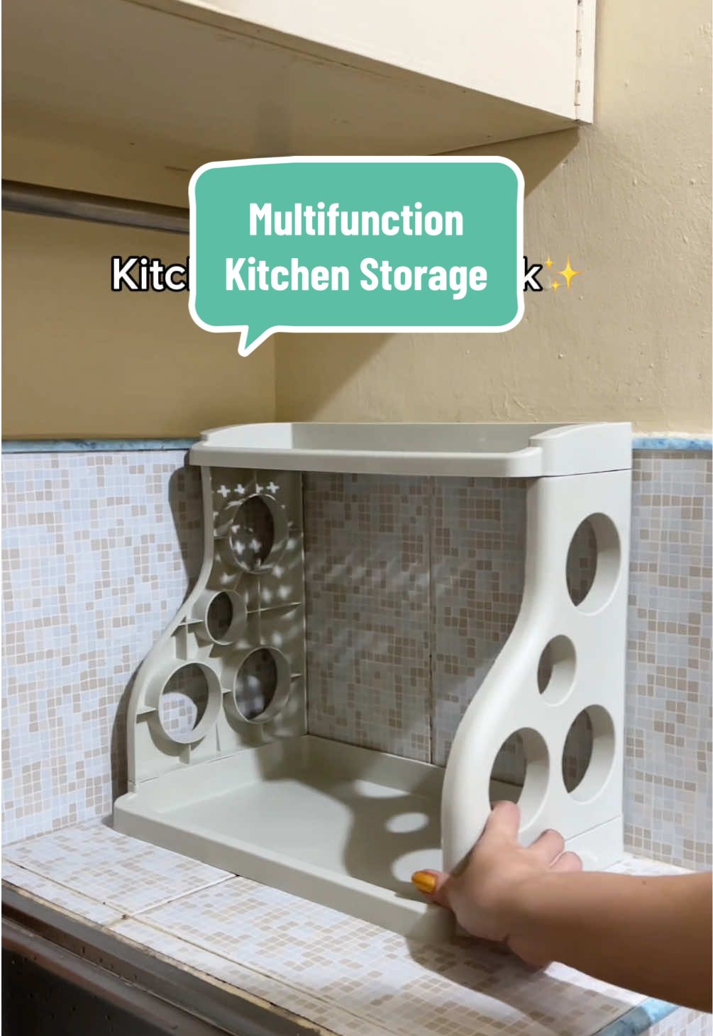Double-layer Multifunction Kitchen Storage Rack Kitchen Organizer #kitchenstoragerack #organizer 