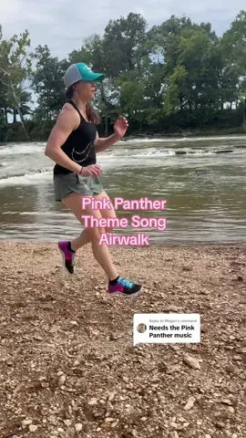 Replying to @Megan Haha, 🤣 it does look like I’m sneaking around like the pink panther! 💗Thanks for the laugh!  Hope everyone had a great Labor Day, I’ll be back to practicing tomorrow!  Need to figure out how to get my arms to relax! #airwalk #airwalking #slickback #jubislide #airwalkgirl 