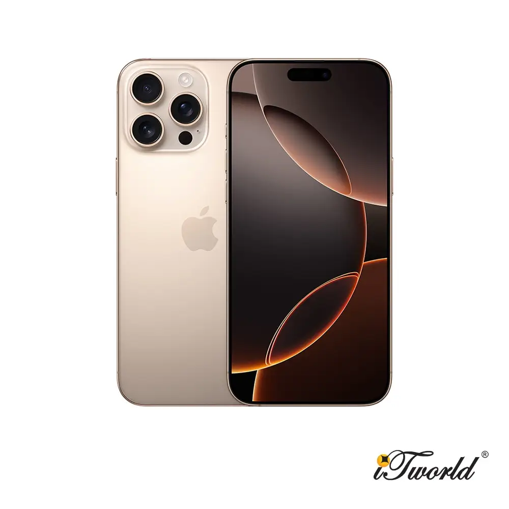 Meet the Apple iPhone 16 Pro Max—the ultimate flagship redefining performance, design, and mobile photography. Powered by the A18 Pro chip, built on cutting-edge 3nm technology, it delivers unmatched speed, efficiency, and graphics power—perfect for gaming, multitasking, and AI-driven apps. With up to 1TB storage, you’ll never run out of space for apps, videos, and photos. The new 6.9-inch Super Retina XDR display is Apple’s brightest yet, offering ProMotion 120Hz refresh rate, HDR10, and Dolby Vision for ultra-smooth scrolling and cinematic visuals. On the back, the triple-camera system with 48MP main sensor, ultra-wide, and telephoto takes photography to the next level. Enhanced with 5× telephoto zoom (exclusive to Pro Max), ProRAW, and 8K video recording, it’s a content creator’s dream. The iPhone 16 Pro Max also introduces a Titanium body—lightweight yet incredibly strong—available in Natural Titanium, Black Titanium, White Titanium, and Desert Titanium. Other highlights include: iOS 18 with Apple Intelligence (AI) All-day battery life + fast charging + MagSafe Advanced Face ID security Wi-Fi 7 & 5G ultra-fast connectivity Best-in-class durability: Ceramic Shield + IP68 water resistance This is Apple’s most powerful iPhone yet—built for those who want the best camera, biggest display, and strongest performance. ✅ A18 Pro Chip – blazing-fast performance ✅ 6.9