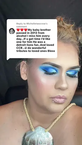 Replying to @Michelletwocrow #tribute  #inlovingmemory #rueben #makeup #detroitlions 