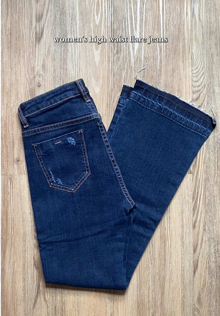 women’s high waist flare jeans |  #fyp #jeans #flarepants #denim #pantsforwomen 