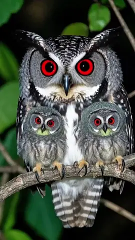 Keluarga burung hantu yang sangat menggemaskan❤ #keluarga burung hantu