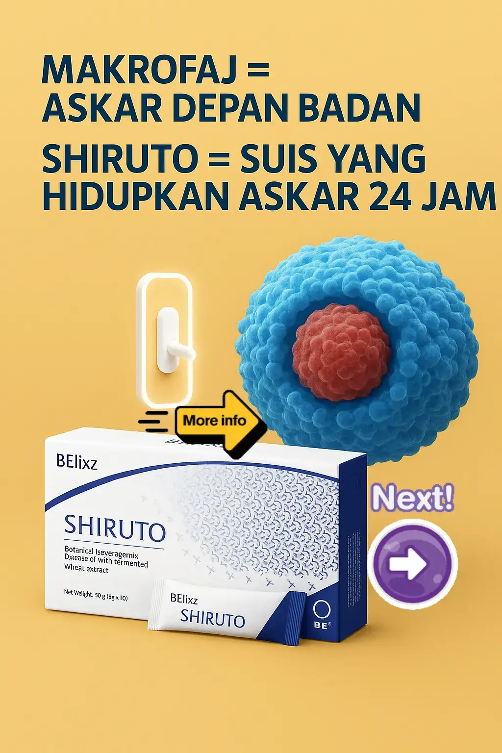 Ramai tak tahu, lebih 50% sistem imun datang daripada makrofaj – askar depan badan yang bunuh kuman, bersihkan toksin & lindungi sel. Masalahnya, bila umur meningkat, stres, gaya hidup tak sihat → makrofaj jadi lemah. Di sinilah Shiruto berperanan ✨ Dengan bahan aktif IP-PA1, Shiruto: ✔ Aktifkan makrofaj 24 jam ✔ Kuatkan pertahanan badan ✔ Kawal radang & lindungi sel ✔ Bantu baiki luka & sel rosak 👉 Ringkasnya, Shiruto = kunci untuk hidupkan & kuatkan makrofaj supaya imun badan bekerja tanpa henti 💪 #Shiruto #Makrofaj #AskarDepanBadan #IPPA1 #SistemImunKuat     