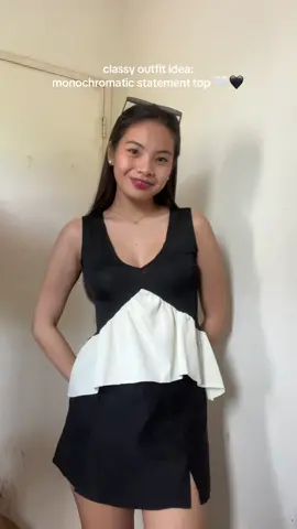 all your basic fit needs is a black and white statement top #outfitideas #OOTD #titaoutfitideas #classyoutfit #outfitinspo 