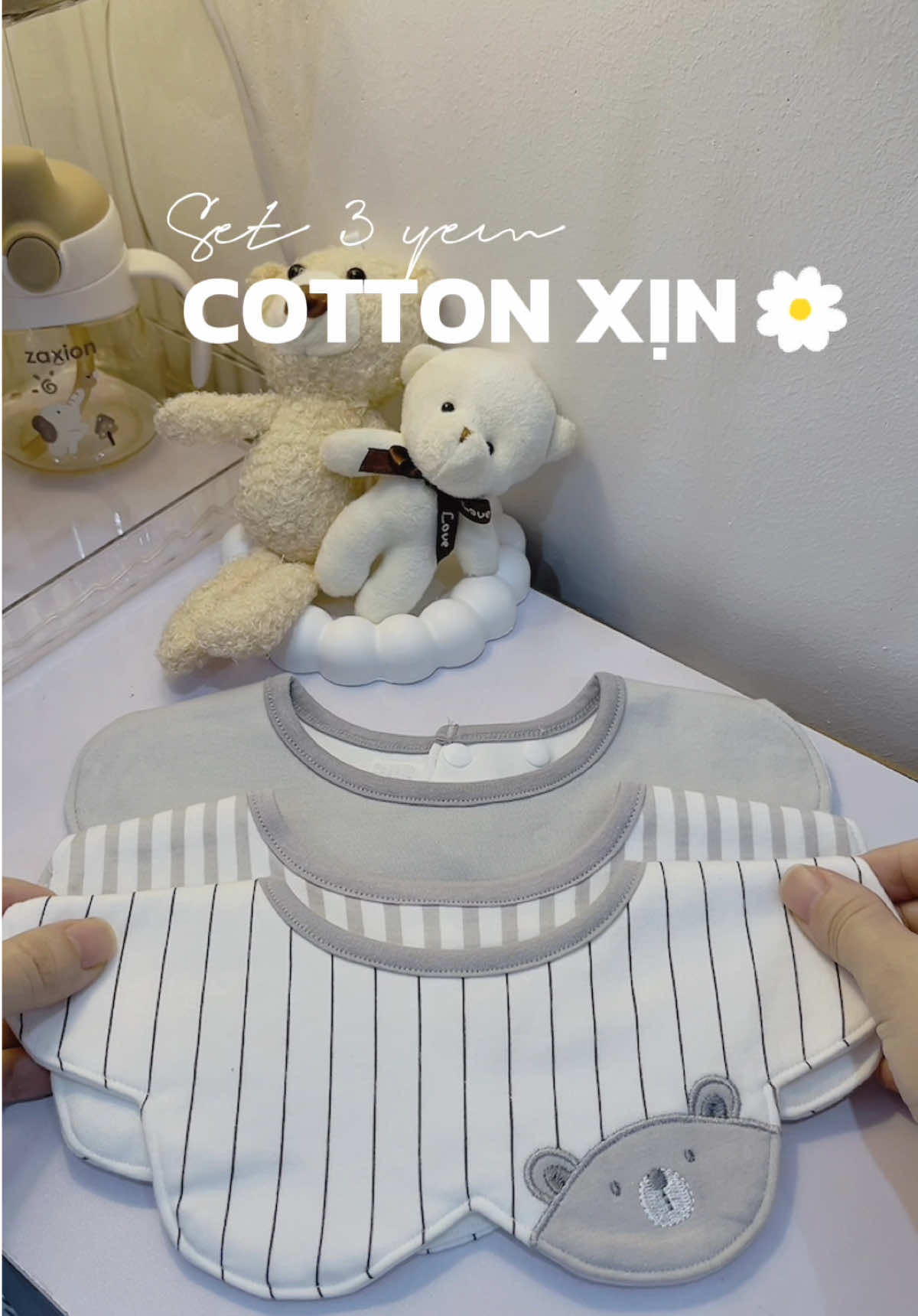 Set yếm xinh iu quá các mom ơi #yemcottonchobe #yemxinhchobe #set3yemdeocochobe #mevabe #xhtiktok 