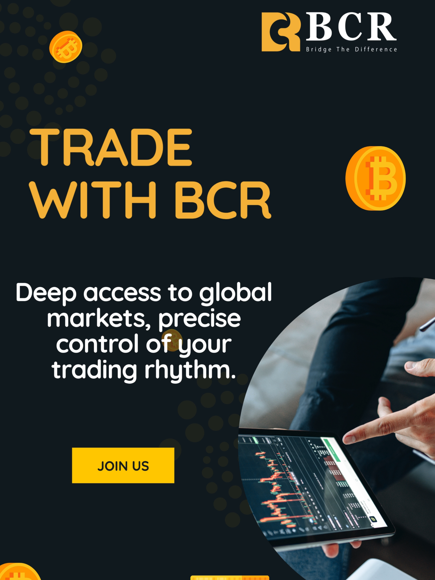 Have control over your trading rhythm with BCR now! @bcrglo#BCRGLOBAL #bcrtrading #bcr