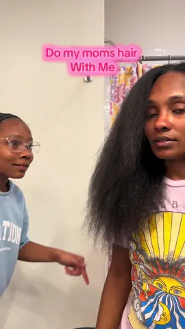 Do my moms hair with me #fyp #MomsofTikTok #motherdaughter #hair #viral