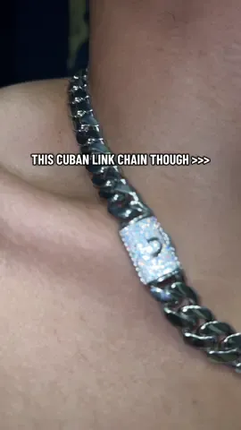 This cuban link chain though, has weight and definitely icy #cubanlinkchain #menjewelry #fashionaccesories #tiktokshopcreatorpicks #chains 