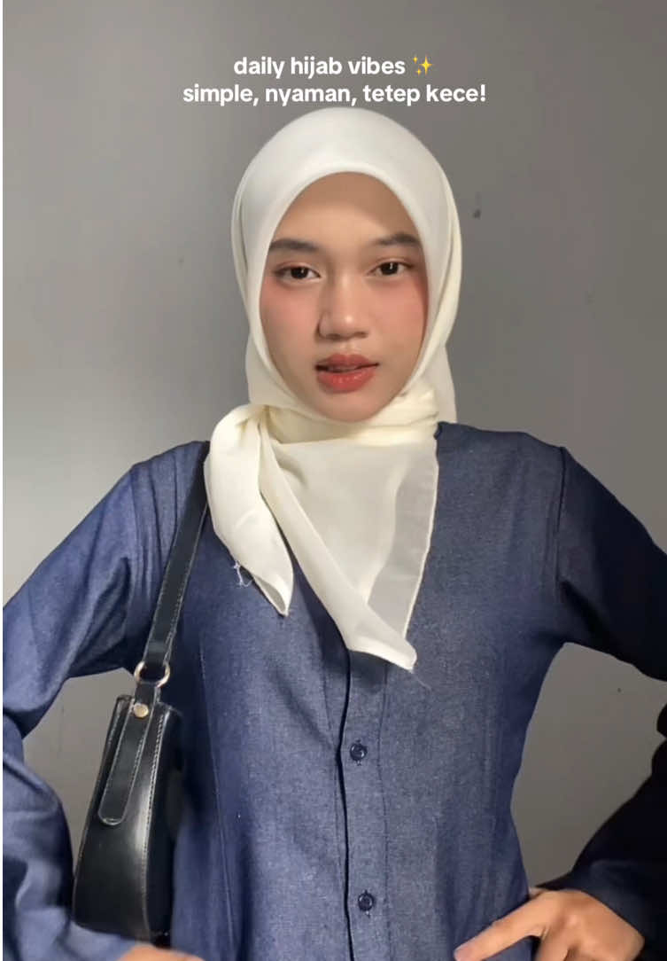 daily hijab vibes ✨ simple, nyaman, tetep kece! #hijab #tutorial #segiempat 
