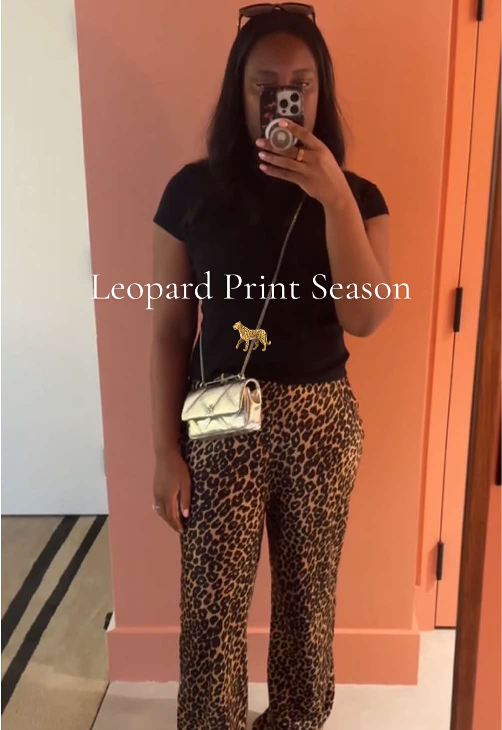Wake up, it’s leopard print season🐆🤍 I feel like leopard print is actually a neutral for all seasons, but more variety to shop from during fall/winter 🍂✨ Happy September #leopardprint #fallfashiontrends #reformation #styleideas #ootdinspo pants are @reformation 