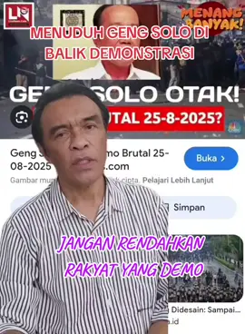 GENG SOLO TUMPANGI DEMO? FITNAH YANG KEJI DAN RENDAHKAN WARGA YG DEMO #jokowi #prabowo #mahasiswa #ojol #fyi 