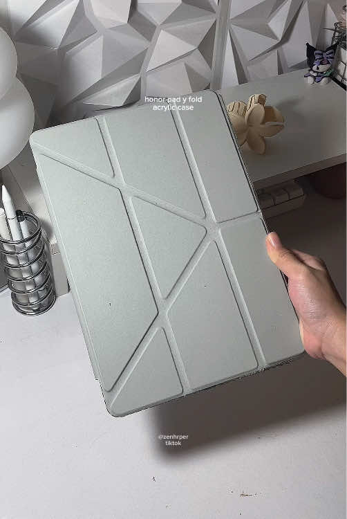 honor pad y fold acrylic case with pen slot 🎀 #case #yfoldcase #tabletcase #honorpad #honorpadcase #acrylic 