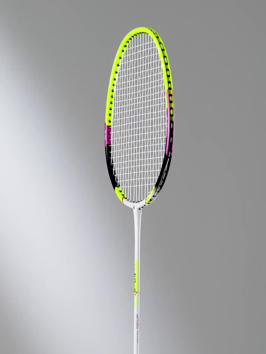 Kawasaki KD-3 Badminton Racket, Durable Carbon-Aluminum All-In-One Set for Beginner Competition and Training 