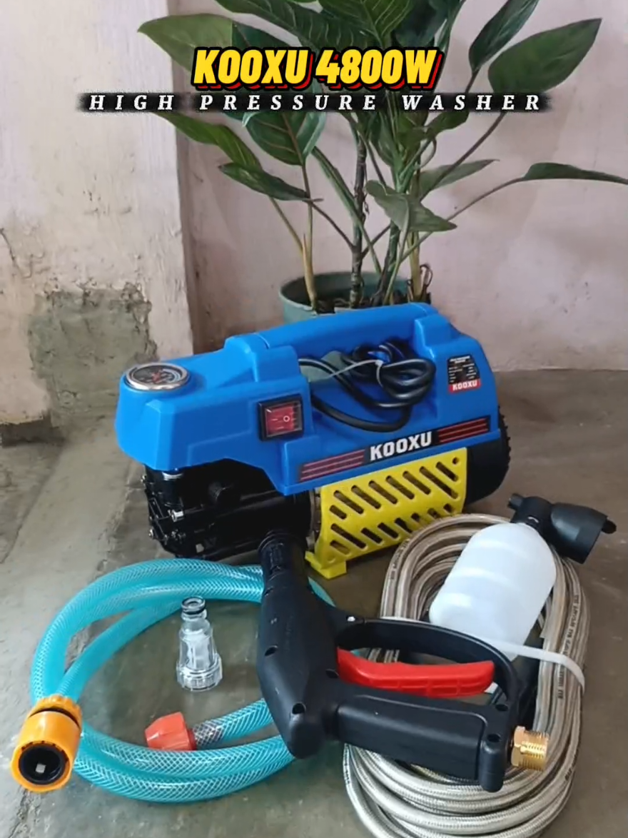 KOOXU 4800W High Pressure Washer Heavy Duty Portable High Power Sprayer. Perfect For Carwashing, Motorwashing, Detailing Etc🔥. #kooxu #highpressure #pressurewashing #pressurewasher #foryou 