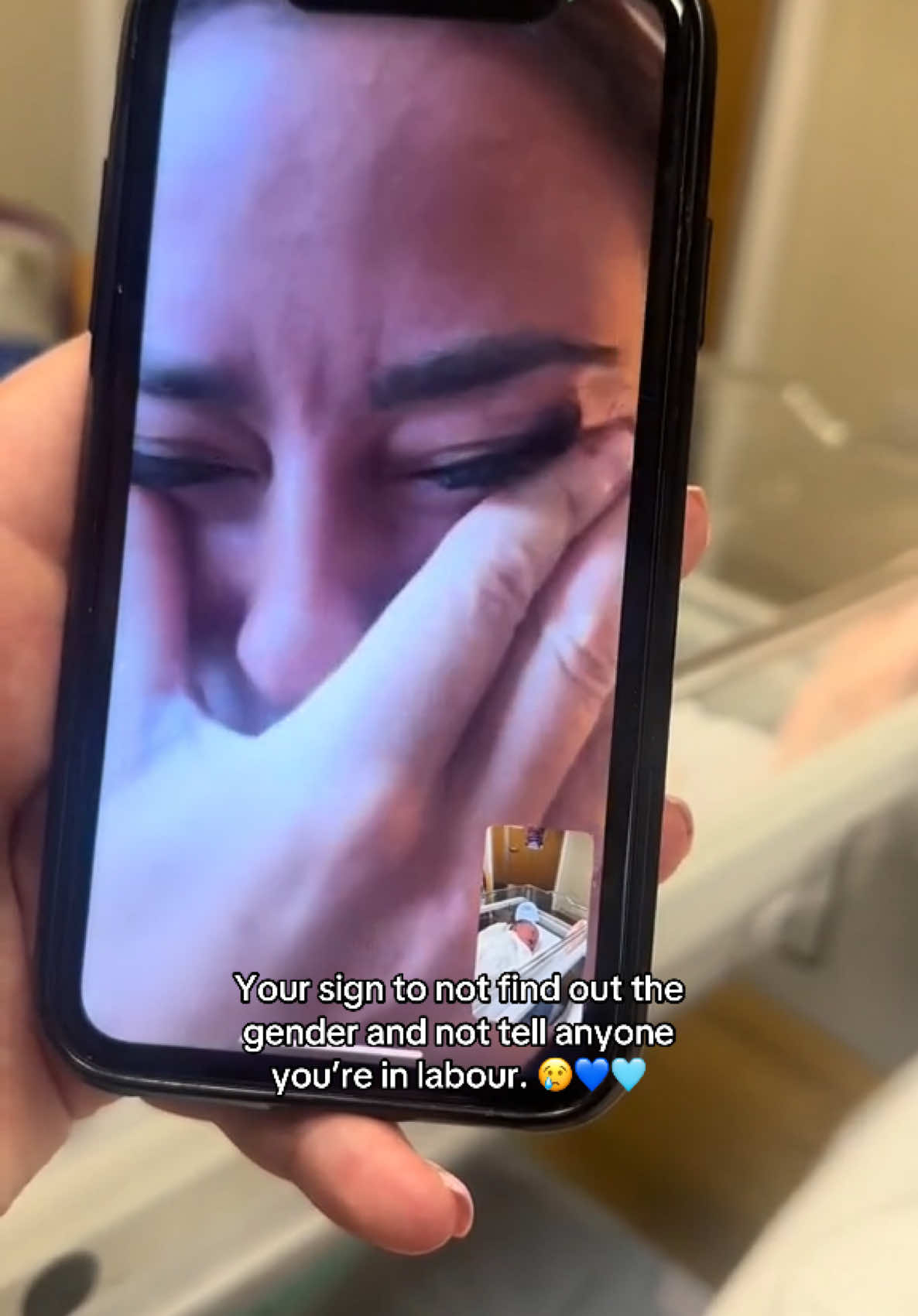The best thing I ever done 🩵 #pregnancy #reveal #born #birth #gender #surprise #facetime #secret #labour #Love #baby #boy 