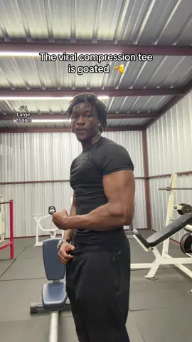 The compression tee fits perfectly #black #tee 