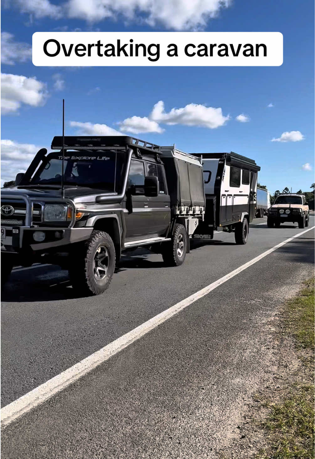 Nothing better than controlling the highway speed #aussie #skit #caravan #bogan 