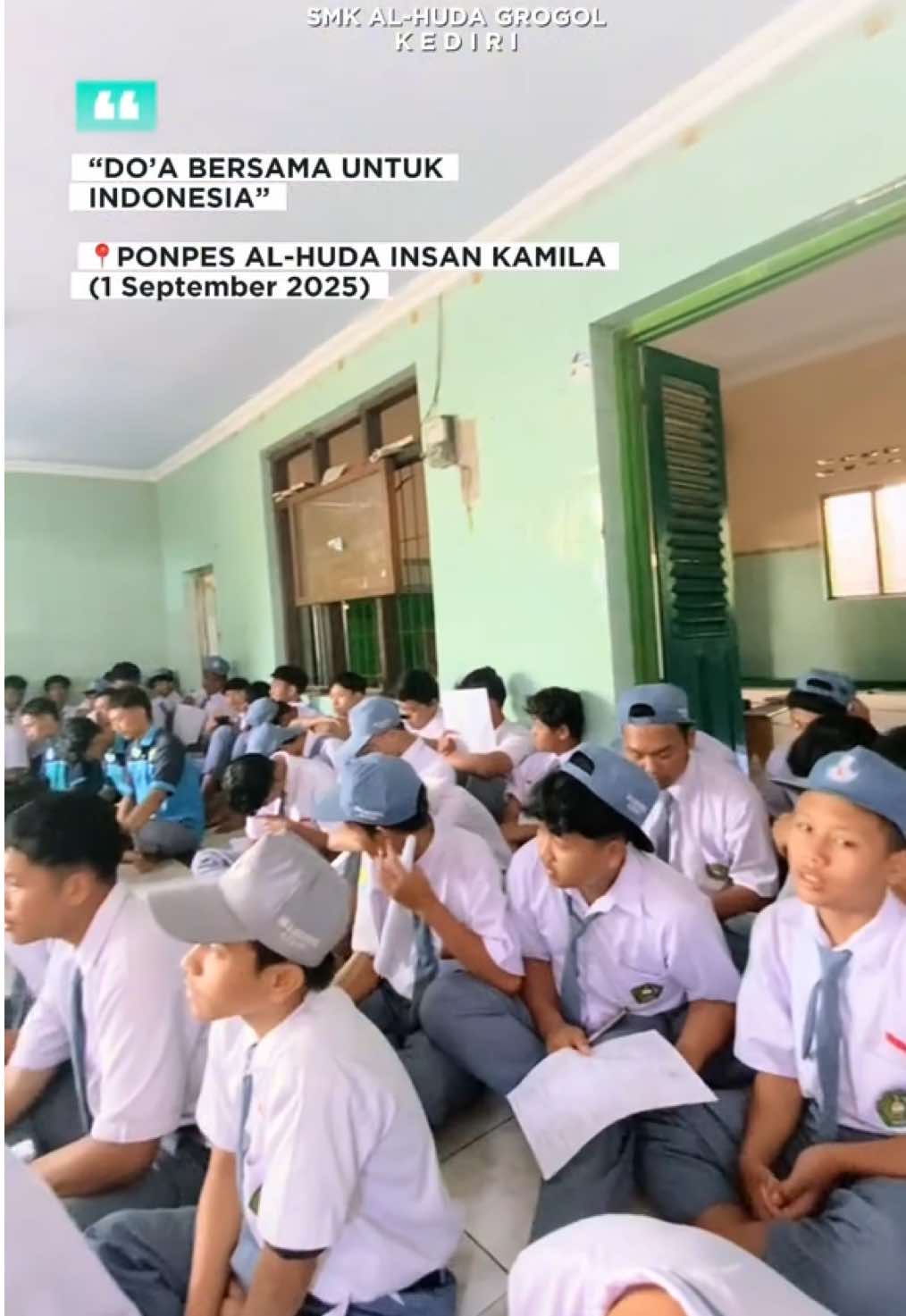 DO’A BERSAMA UNTUK INDONESIA #doabersama #smkalhudagrogolkediri #indonesia🇮🇩 #damaiindonesiaku #istighosah 