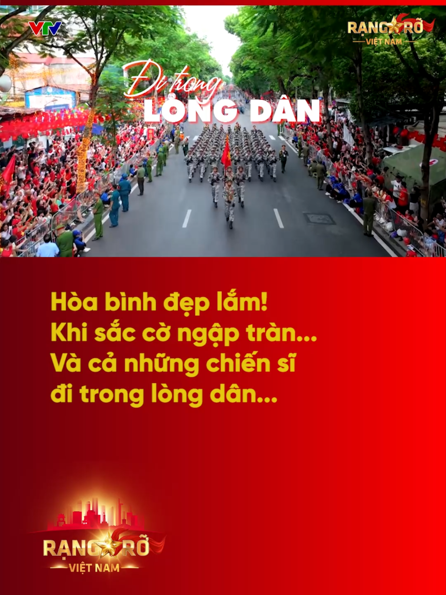 Hòa bình đẹp lắm! Khi sắc cờ ngập tràn... Và cả những chiến sĩ đi trong lòng dân... Yêu vô vàn Tổ quốc tôi ơi! #LearnOnTikTok #tiktokgiaitri #A80 #dieubinhdieuhanh #hoaxuanca
