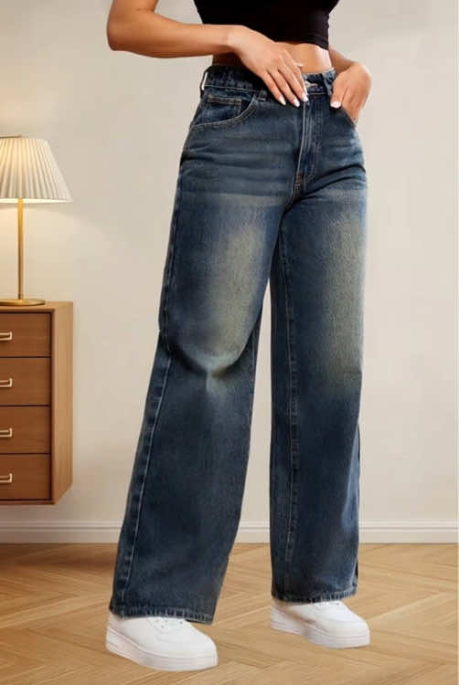 No girl can resist this hot-selling wide-leg pants style🤤🤤#pants #baggypants #jeans #baggyjeans  #widelegjeans