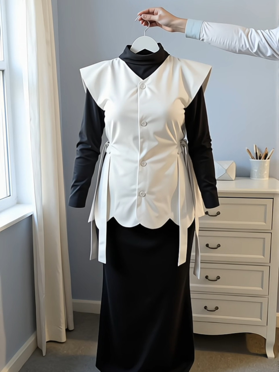 Rekomendasi oneset vest + dress  #onesethijab #ootdhijab #hijaboutfit #gamis #hijab 