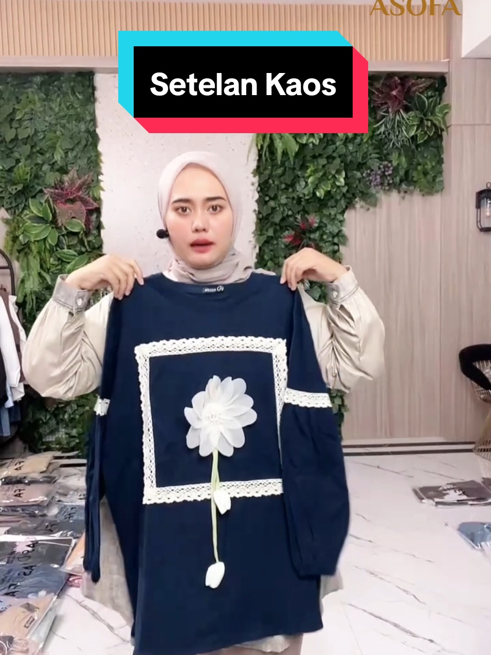 Setelan simple kaos by asofa 🥰 #girlfashion #outfithijab  #fyp #gamisfashion #tiktokshop 