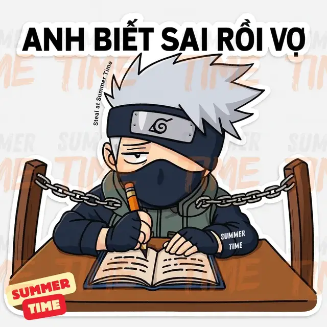 Đến cả thầy Kakashi cũng phải sợ vợ thôi 🤣🤣🤣 #stickers #emoji #chat #cute #kakashi 