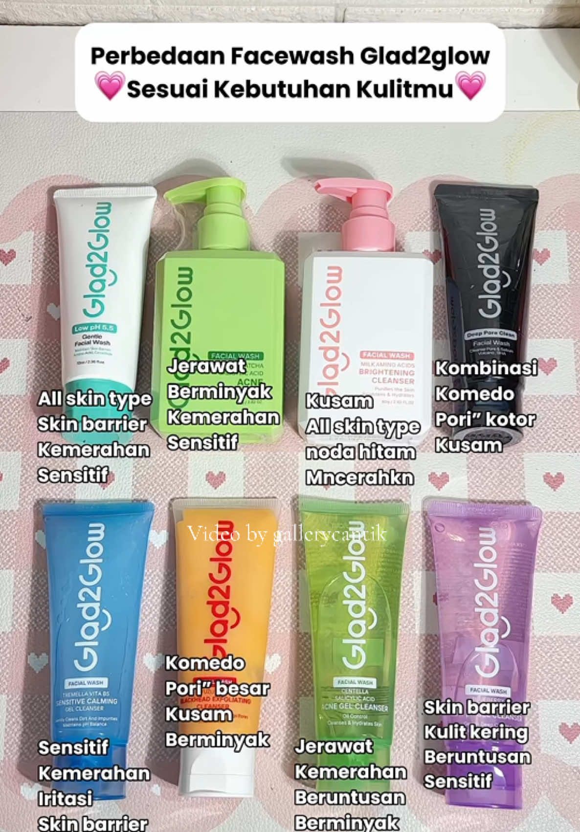 Udah banyak variannya 🤩 pilih sesuai kebutuhan kulitmu 🤏😍 #cleanser #facewashg2g #gajiansale #promoguncang99 #glad2glow 