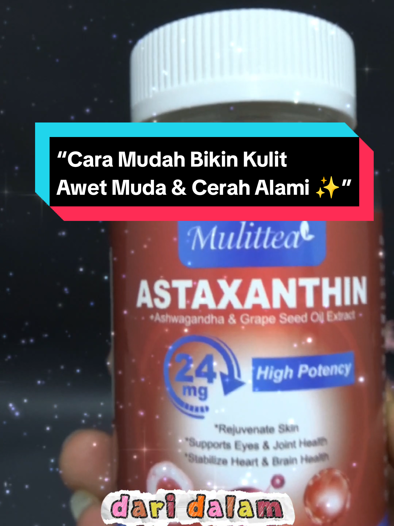 “Cara Mudah Bikin Kulit Awet Muda & Cerah Alami ✨” #astaxanthin #vitamin #suplemenkesehatan #antioksidantinggi  #astaxanthin24mg 