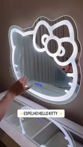 Espelho hello kitty ,acrílico decoração infantil!! #espelho #hellokitty #acrilico #decoracao #shopee  link dos produtos na minha bio 