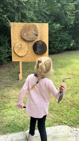Let your kids live at a young age and teach them the way that a child should go, and they will bring joy to you in years to come. #daddysgirl #daddydaugther #daddysboy #throwingaxe ##throwingknife
