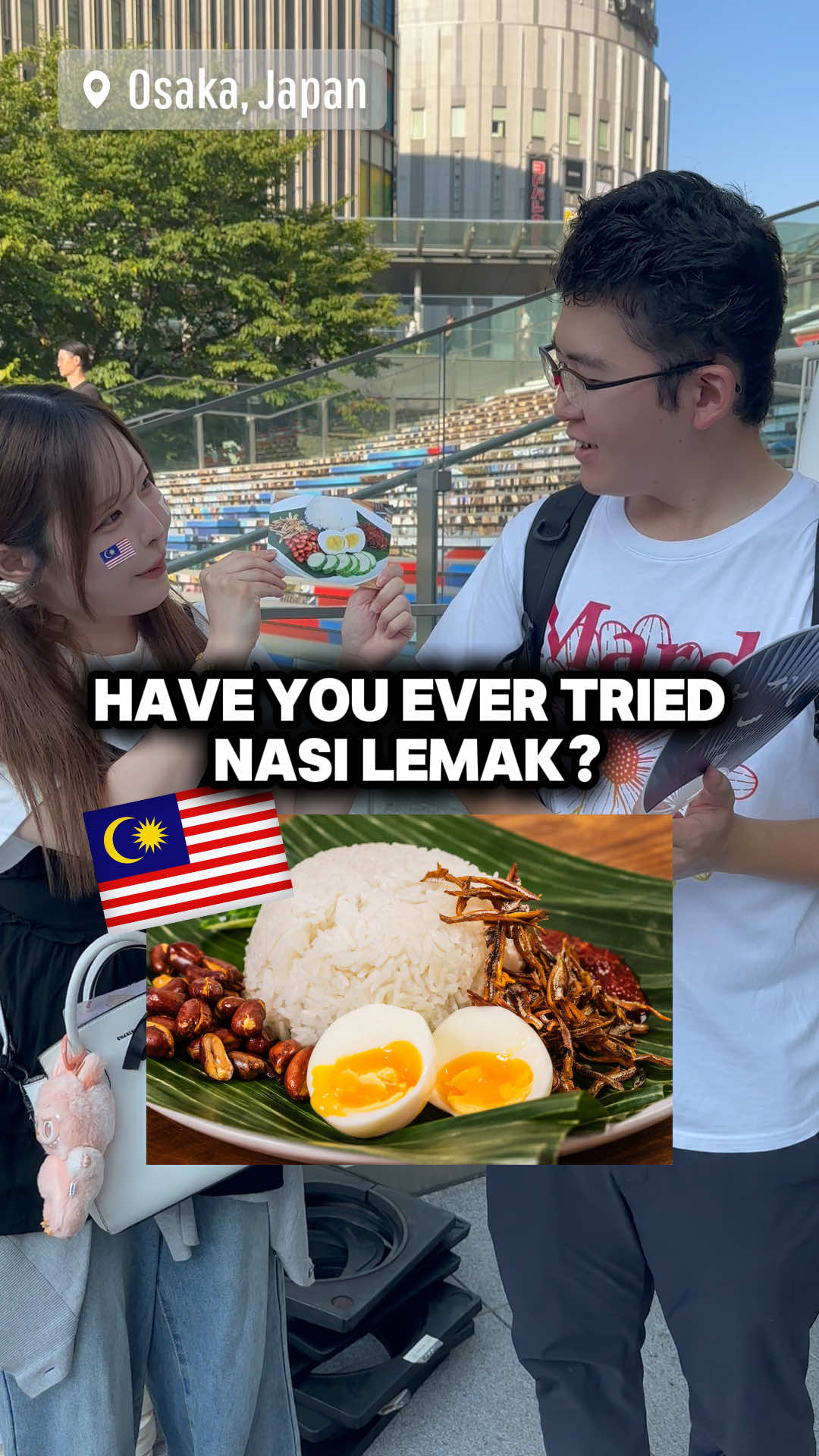 never eat Nasi Lemak🥺!?!? Please tryy😭🙏🇲🇾 Interview at Osaka🇯🇵 #nasilemak #xiinya #malaysia #japanese 