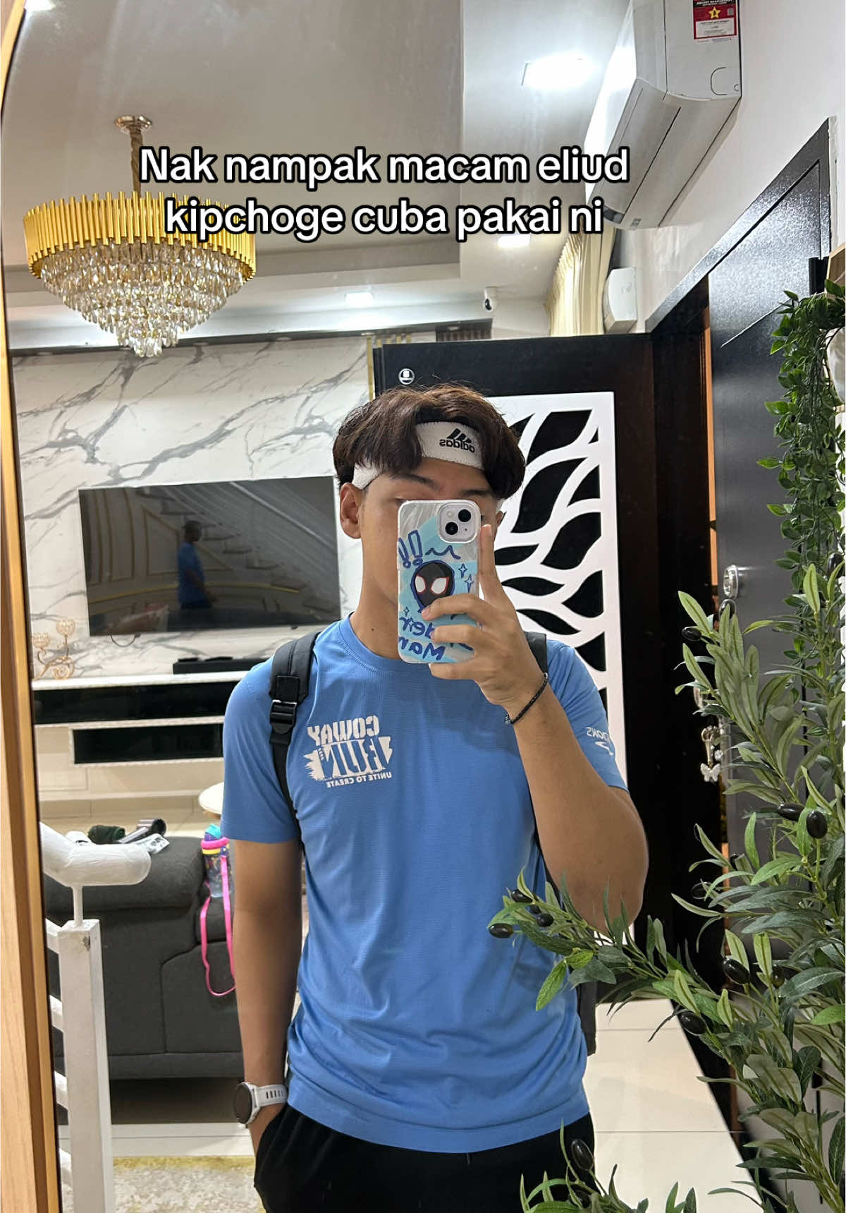 Lari pun kena style baru laa semangat #foryoupage #fyp #headband #adidas #Running 