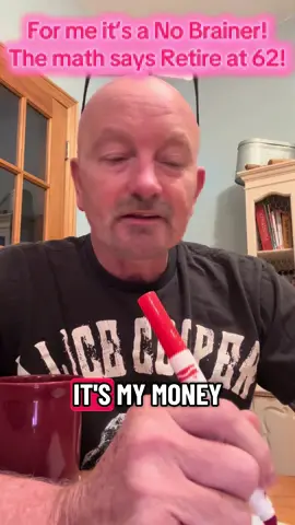 Working until 62 makes sense for me both financially and personally. The difference between retiring at 62 versus 65 or 67 isn’t as large as people think, especially since I can make up much of the gap with a small part-time job. Social Security is money I’ve already earned and is owed to me, but there’s no guarantee it will always be there—or that I will be. Retiring at 62 allows me to secure my benefits now and enjoy life while I can.#RetireAt62 #retirement #storytelling 