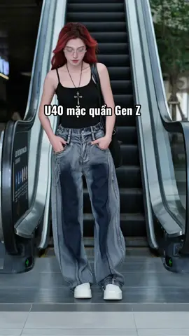 Chốt em quần phom cong cho U40 mặc đẹp không kém gì Gen Z #quanongrong #thoitrang #fashion #xuhuong #trending