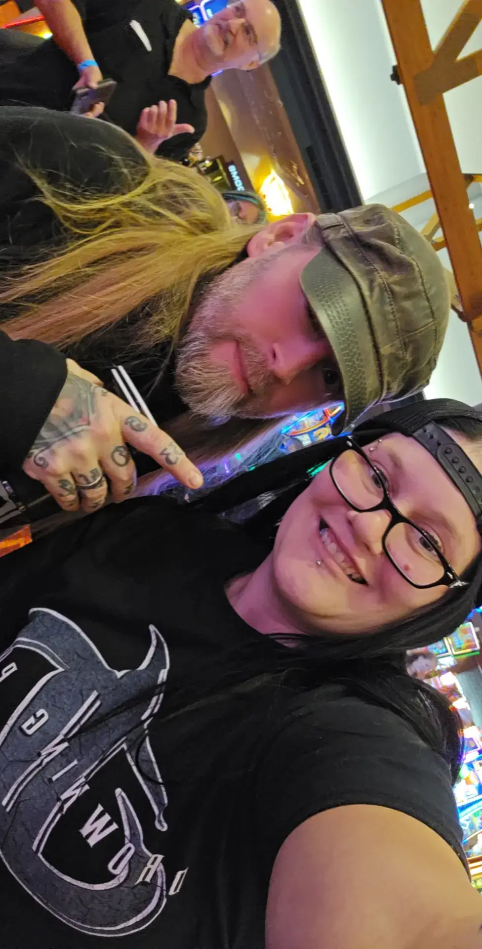 Not only did I meet Saliva, but then get this shit, I cant make it up. I am walking through the casino,( show was at soaring eagle) back to the car, and what I thought was some random guy walks past me touches my sleeve and says 