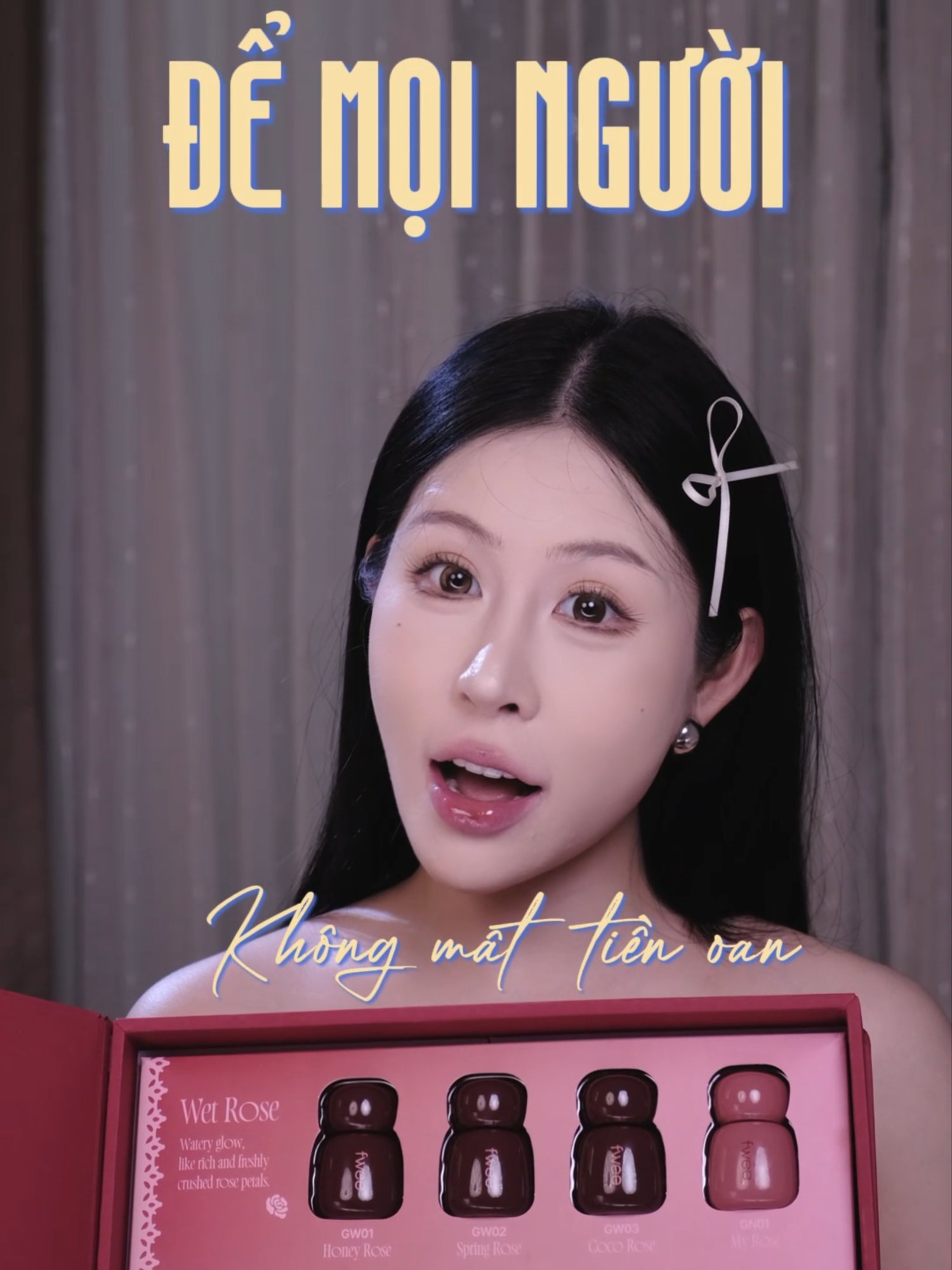 Thiên Bình khó lựa chọn, thay vì lựa 1 màu thì chọn cả 18 màu luôn 😆😆 #ngobaonhi #goclamdep #BeautyTok #reviewlamdep #fwee #fweerosetint