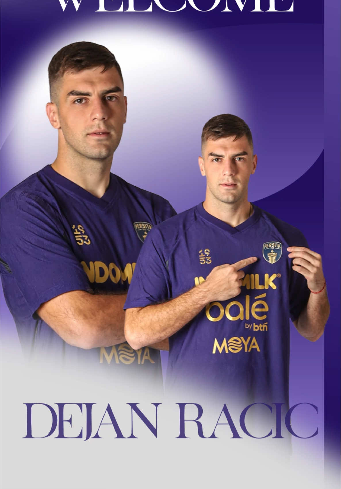 From power to precision, from fight to finish. With headers, goals, and unstoppable work rate, he brings the heat to the club. 𝐖𝐞𝐥𝐜𝐨𝐦𝐞 𝐭𝐨 𝐭𝐡𝐞 𝐜𝐥𝐮𝐛, 𝐃𝐞𝐣𝐚𝐧 𝐑𝐚𝐜𝐢𝐜! 🚀🪓 ——— United in Rhythm, Fierce in Battle. ——— #53TTHEDREAM #Persita #PersitaTangerang #PersitaAbadi 