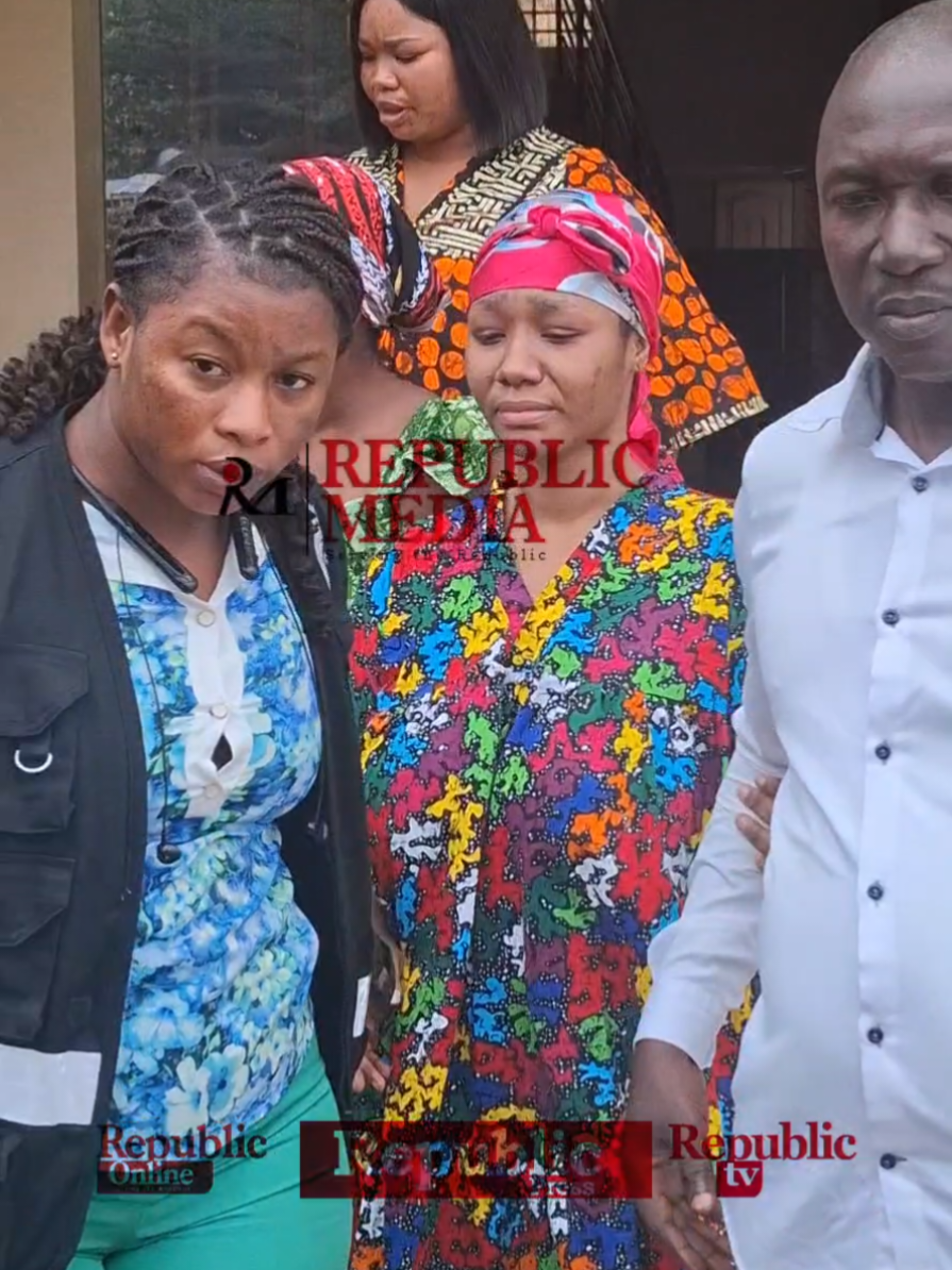 TikTokers Priscilla Duah Birago and Charity Dede Tetteh exit the Adenta Circuit Court after the judge postponed proceedings to Thursday for the hearing of their bail application. Visit www.myrepubliconline.com  #RepublicOnline  #ServingTheRepublic