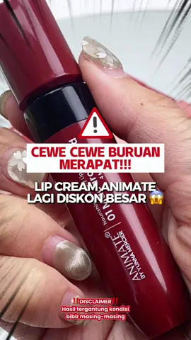 Penggemar lip cream Animate buruan merapat!!! Lagi ada diskon besar-besaran dari Animate nih❤️ #animate #skincare #cantikgaharusmahal #hidupkancantikmu #localhero 