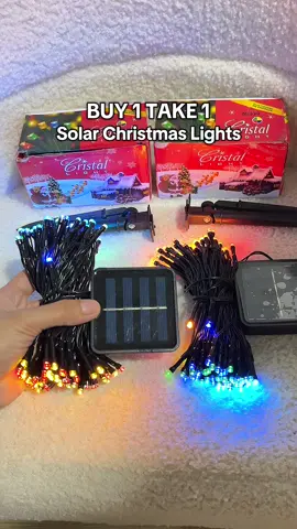 Buy 1 Take 1 Solar Christmas Lights Perfect talaga ngayong Holiday Season antipid pa sa kuryente dahil solar na! 😍✨ #solarchristmaslights #buy1take1solarchristmaslights #christmaslights #christmaslight #christmasdecor #christmas 