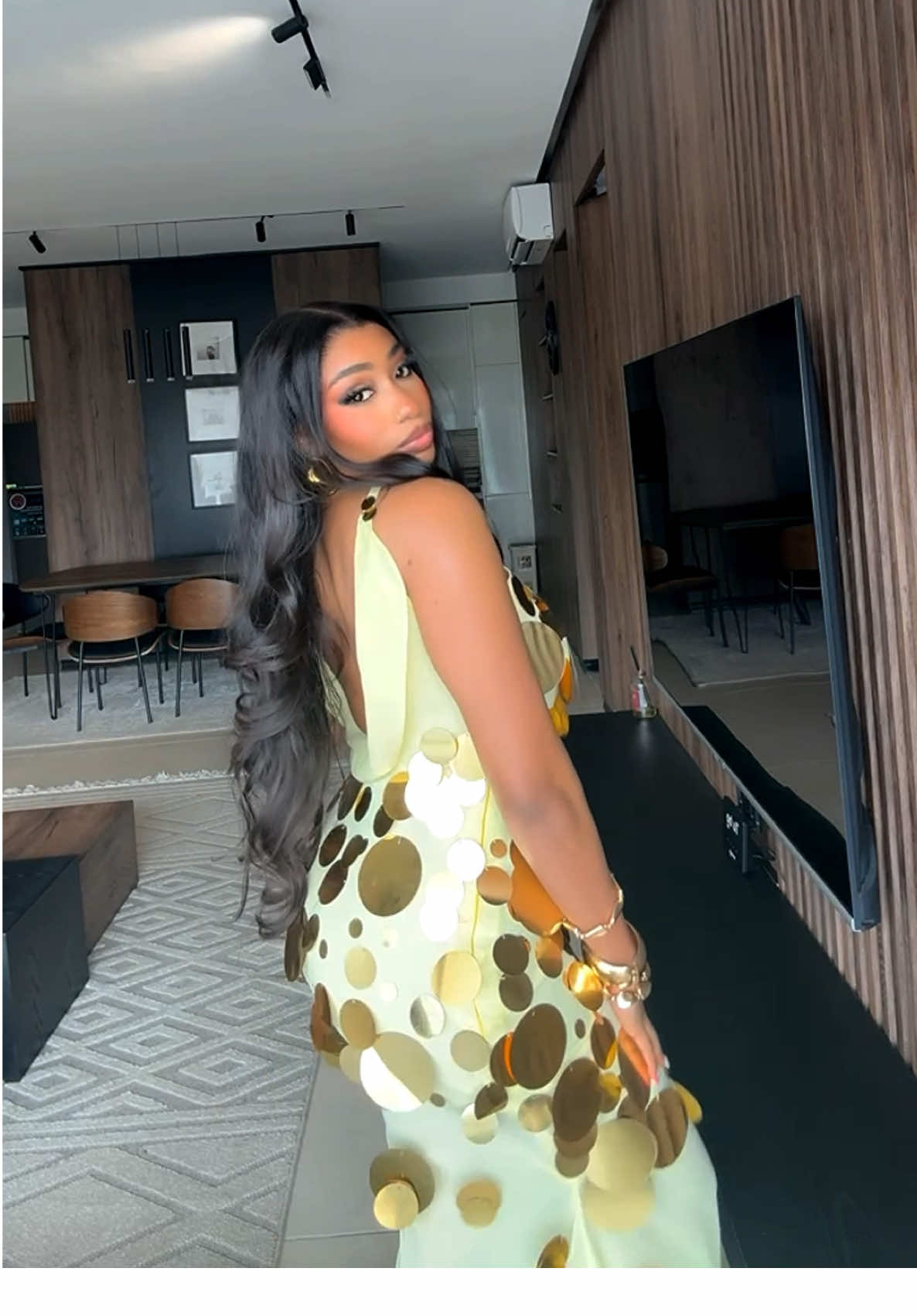 Dripping in gold..The dress is the caption 💫 It’s From my brand -SamaWoman on instagram 🥰 #fashiongirl #fashiontiktok #nigerianbrand #nigeriandesigners #blackgirlmagic