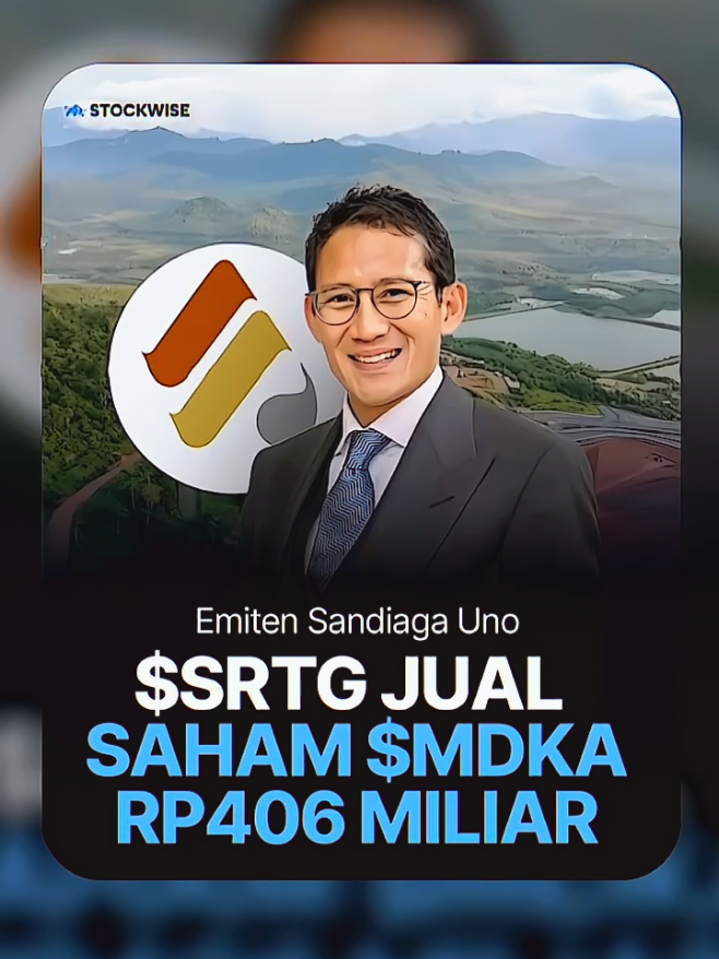 BERITA NEWS🚨 : SAHAM  SANDI AGA UNO atau di kenal dengan mantan cawapres 2019 yg mendampingi pak prabowo pada  pilpres 2019. Sandiaga Uno adalah seorang pengusaha sukses dan tokoh publik terkemuka di Indonesia yang dikenal karena kecerdasannya dalam mengelola aset dan membangun kerajaan bisnis yang kokoh. Berikut beberapa tips sukses Sandiaga Uno dalam mengelola aset, termasuk investasi saham: - *Diversifikasi Aset*: Sandiaga Uno menekankan pentingnya diversifikasi aset untuk mengurangi risiko dengan memiliki portofolio yang mencakup properti, saham, obligasi, dan bisnis swasta. -  - *Likuiditas Tunai*: Ia sangat menghargai pentingnya likuiditas tunai dalam pengelolaan aset dengan menjaga cadangan kas yang cukup untuk menutupi pengeluaran operasional bisnis dan kebutuhan pribadi. -  - *Investasi Saham Jangka Panjang*: Sandiaga Uno berfokus pada investasi saham jangka panjang dengan memilih perusahaan yang memiliki fundamental kuat dan prospek pertumbuhan jangka panjang cerah. -  - *Manajemen Risiko*: Ia sangat memperhatikan manajemen risiko dalam pengelolaan aset dengan melindungi aset dari kerugian. -  - *Adaptasi terhadap Perubahan Pasar*: Sandiaga Uno menyadari bahwa pasar keuangan selalu berubah dan percaya bahwa fleksibilitas dan inovasi adalah kunci untuk sukses dalam jangka panjang. Beberapa saham yang dimiliki oleh Sandiaga Uno adalah ¹: - *PT Saratoga Investama Sedaya Tbk (SRTG)*: Perusahaan investasi yang didirikan Sandiaga Uno bersama Edwin Soeryadjaya, dengan kepemilikan saham sebesar 21,51%. -  - *PT Nusa Raya Cipta Tbk (NRCA)*: Perusahaan konstruksi yang diinvestasikan oleh Saratoga dengan kepemilikan saham sebesar 6,97%. -  - *PT Mitra Pinasthika Mustika Tbk (MPMX)*: Perusahaan otomotif yang diinvestasikan oleh Saratoga dengan kepemilikan saham sebesar 56,69%. -  - *PT Tower Bersama Infrastructure Tbk (TBIG)*: Perusahaan infrastruktur telekomunikasi dengan kepemilikan saham sebesar 9,26% melalui PT Wahana Anugerah Sejahtera. -  - *PT Merdeka Copper Gold Tbk (MDKA)*: Perusahaan tambang emas dan tembaga dengan kepemilikan saham sebesar 19,18% melalui Saratoga. -  - *PT Provident Investasi Bersama Tbk (PALM)*: Perusahaan investasi yang berfokus pada lini bisnis investasi dengan kepemilikan saham sebesar 4,485% melalui Saratoga. -  - *PT Samator Indo Gas Tbk (AGII)*: Perusahaan gas industri ternama dengan jaringan terbesar dan terluas di Indonesia dengan kepemilikan saham sebesar 10% melalui Saratoga. -  - *PT Adaro Energy Tbk*: Perusahaan tambang batu bara terbesar di Indonesia yang juga menjadi salah satu investasi Sandiaga Uno melalui Saratoga ² ³. #sandiagauno #beritatiktok #saham #stockwise #prabowo 
