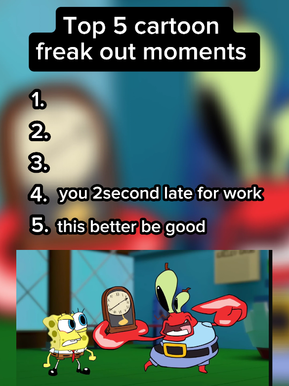 Top 5 cartoon freak out moments  #cartoonfunnymoments #cartoonmoments #top5 #funnycartoonmoments #viraledits 