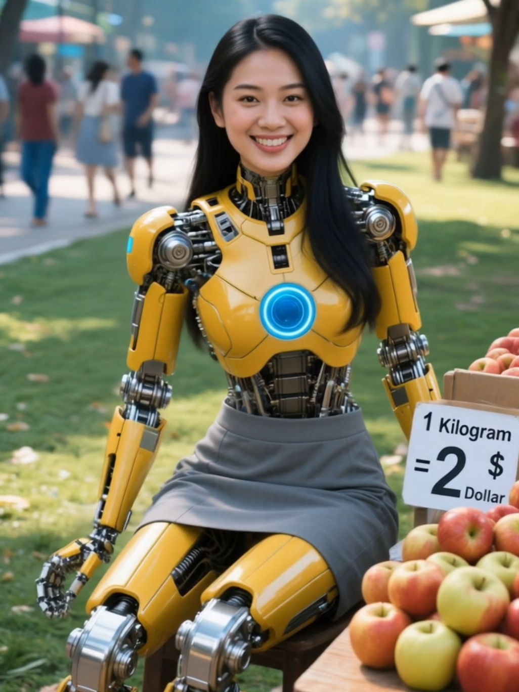 Robot Selling Fruits #robotics #humanoid 