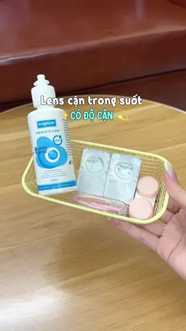 Lens trong suốt có độ cận cho mấy bà ko thích lens màu nè 🙆‍♀️ #lenscan #lenstrongsuot #kinhaptrong #lens #minnriviu 
