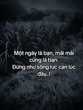 一日为友，终身为友。 不要像河流一样，时而满盈，时而干涸……！